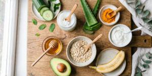 hydrating face masks with avocado and honey